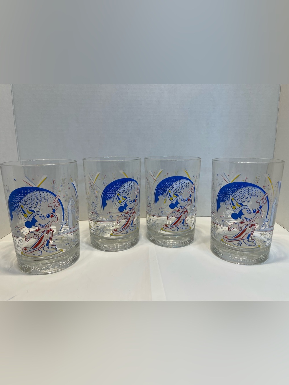 Disney Clear Character Tumblers with Blue & Red Accents